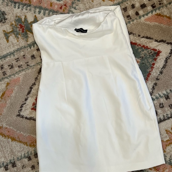 Pretty Little Thing BRIDAL White Long Puff Sleeve Bardot Bodycon Dress - Picture 3 of 7